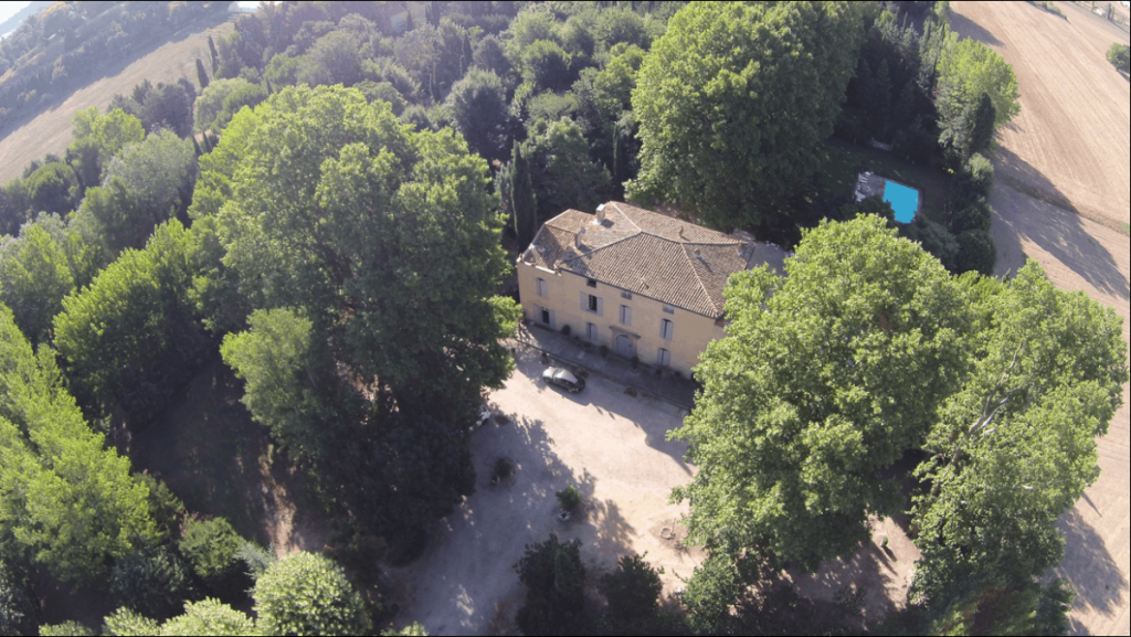 vue aérienne du château saint-girons