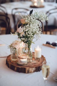 Decoration fleur et bougies